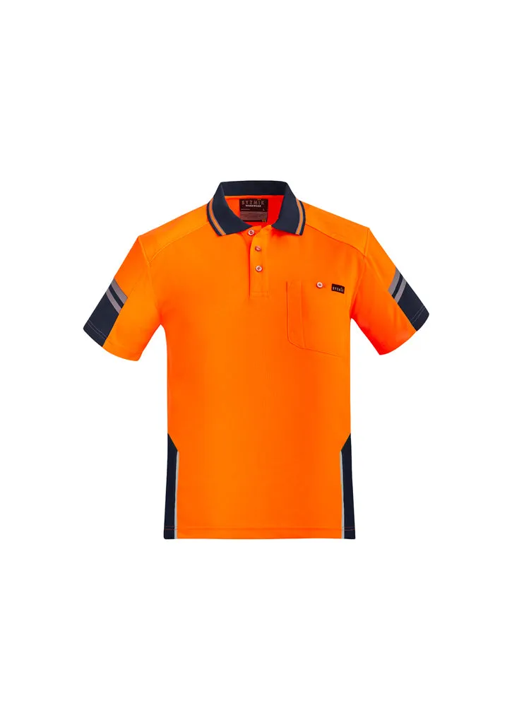 ZH465 Syzmik Mens Reinforced Hi Vis Squad S/S Polo