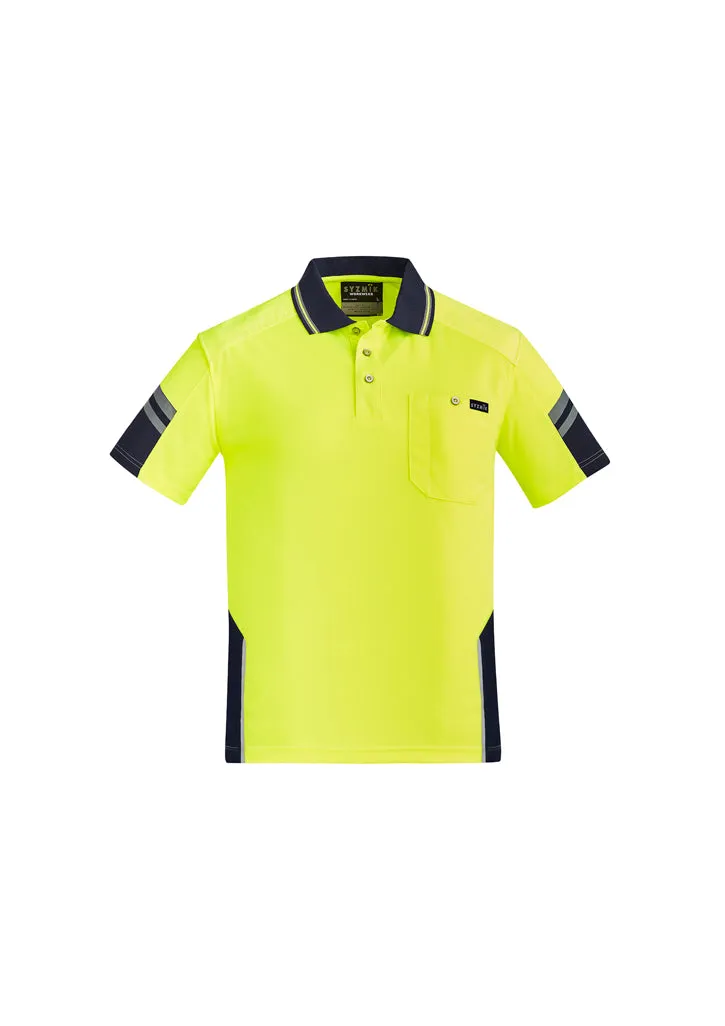 ZH465 Syzmik Mens Reinforced Hi Vis Squad S/S Polo