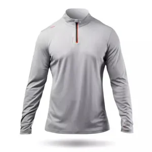 ZHIK Mens UVActive High Collar 1/4 Zip Top - Grey