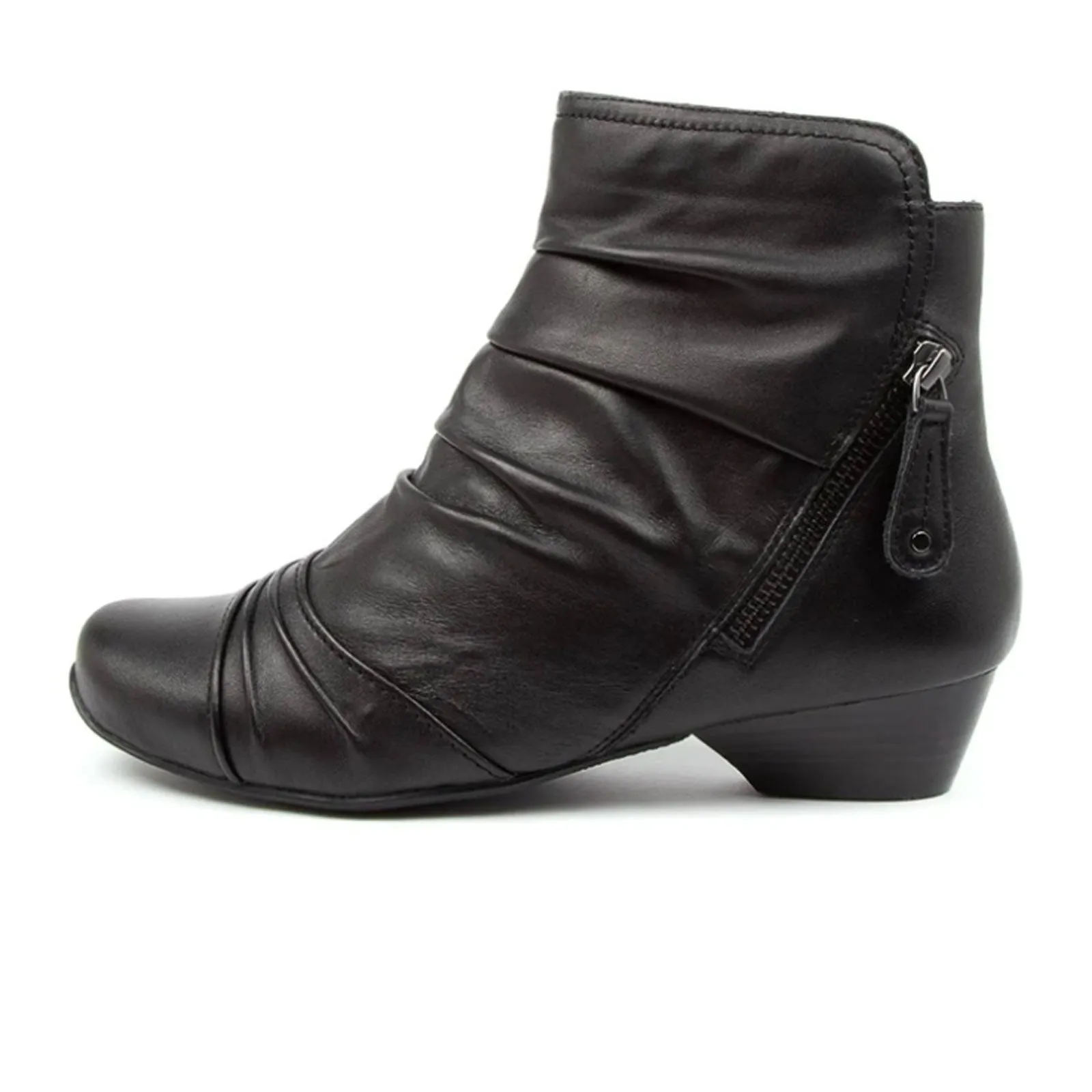 Ziera Camryn Wide Ankle Boot (Women) - Black Leather