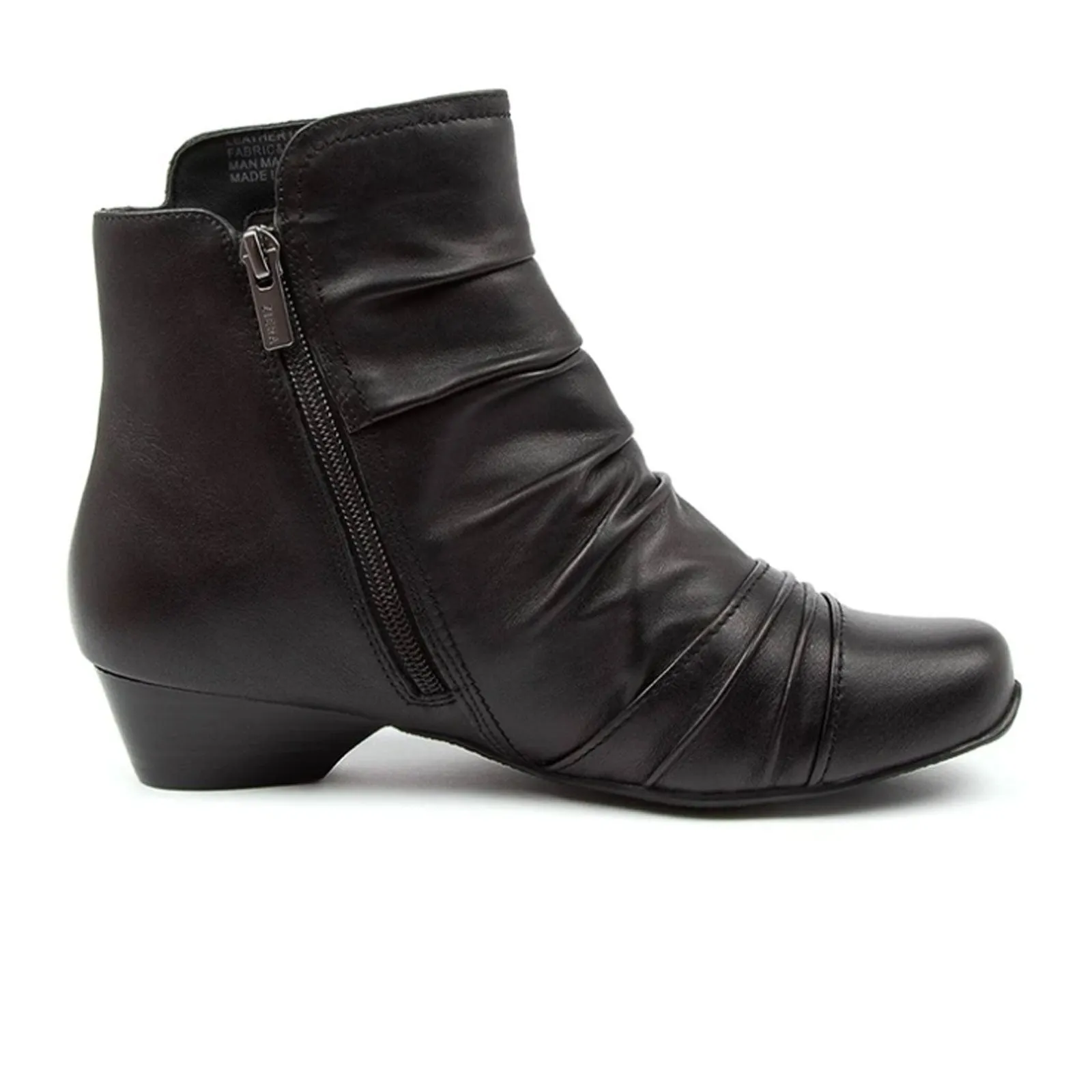 Ziera Camryn Wide Ankle Boot (Women) - Black Leather