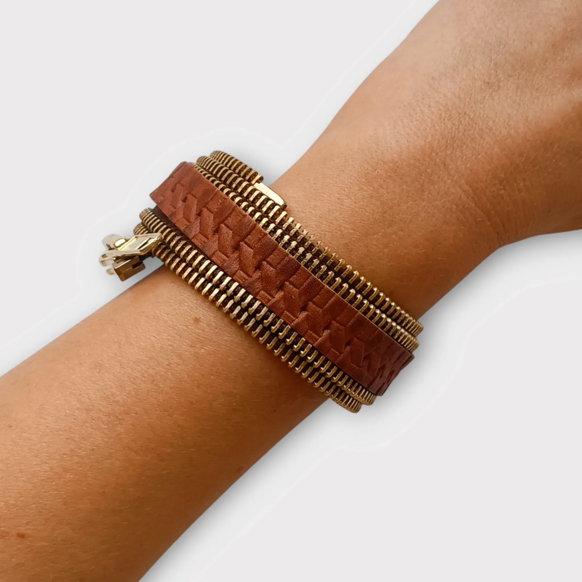 Zipper Cuff Bracelet - Gold