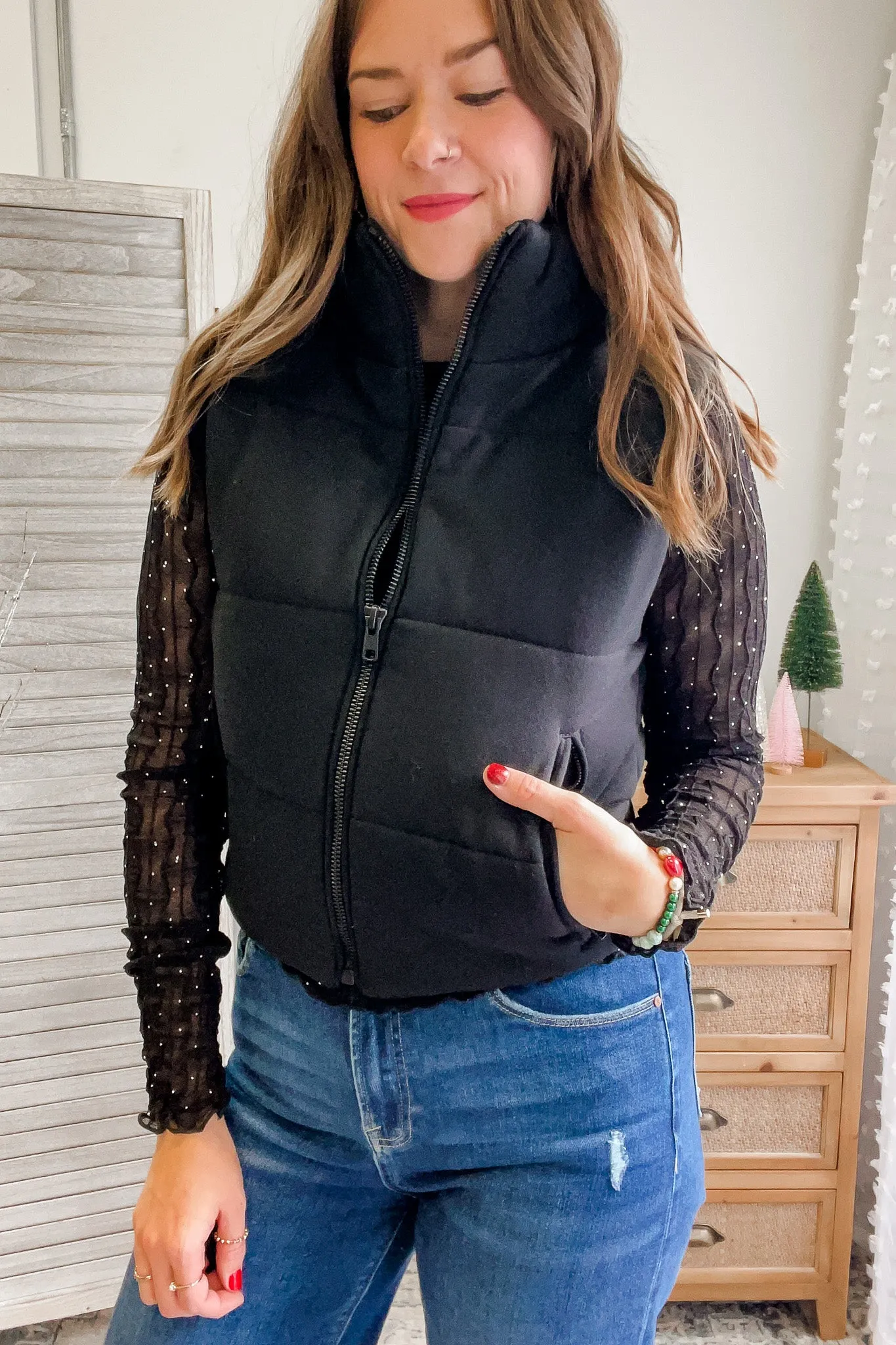 Zipper Puffer Vest