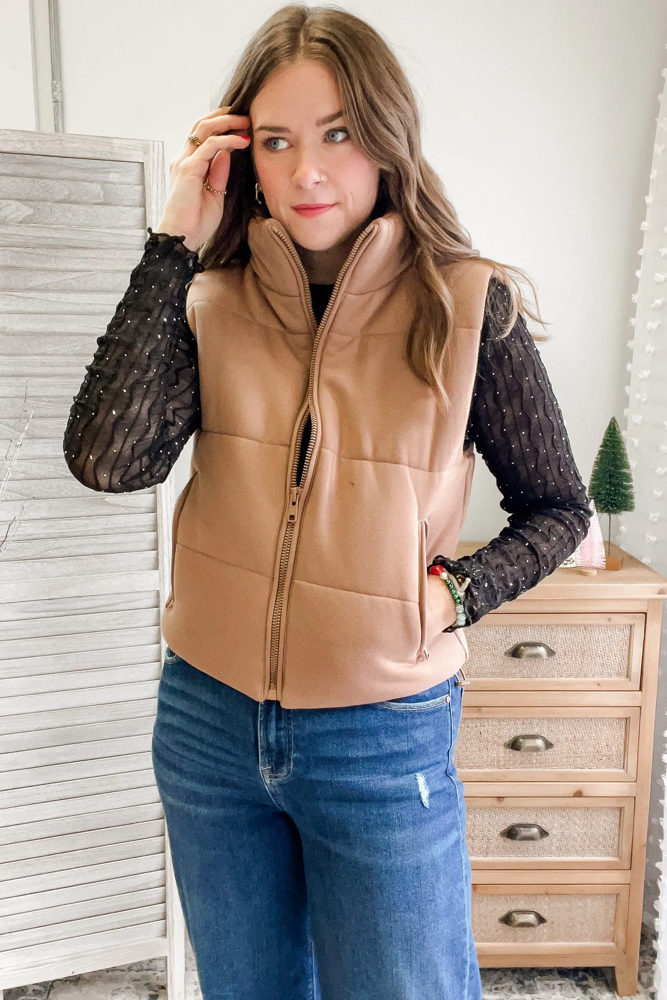 Zipper Puffer Vest