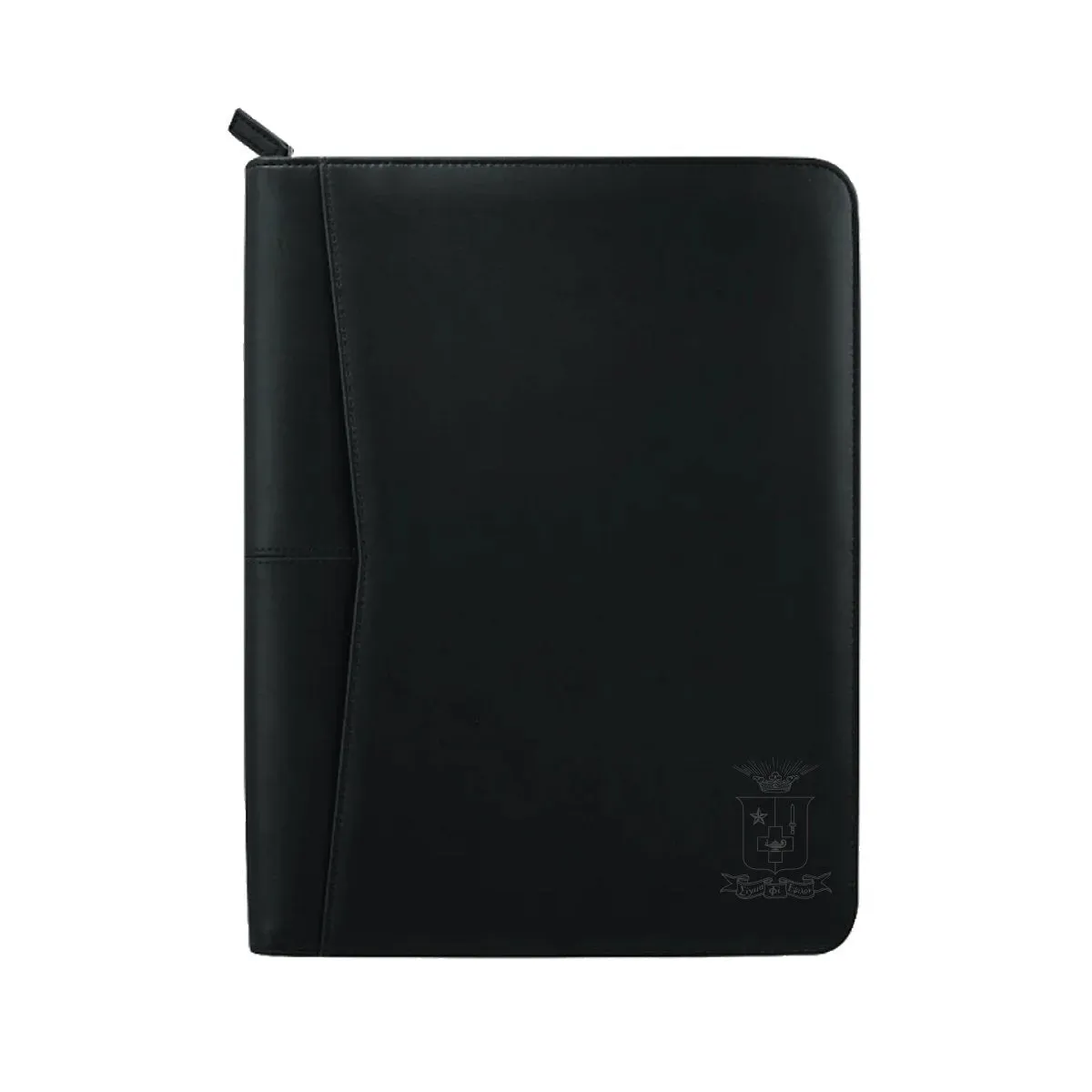 Zippered Crest Padfolio