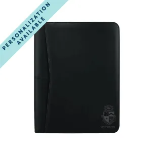 Zippered Crest Padfolio