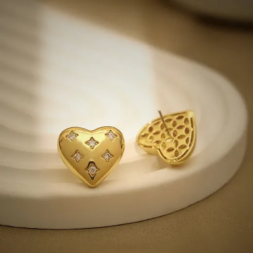 Zircon Heart Earrings