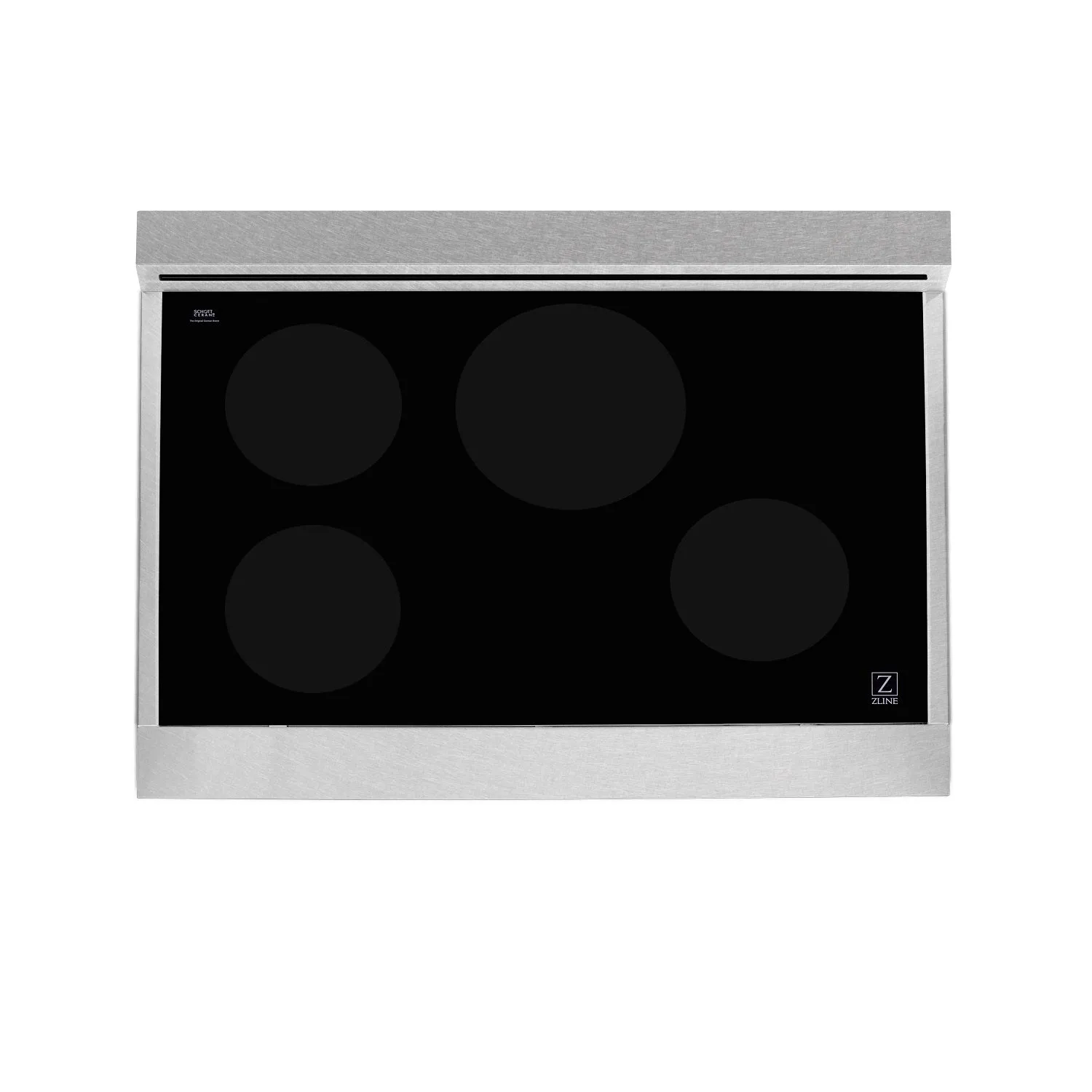 ZLINE 36" 4.6 cu. ft. Induction Range with a 4 Element Stove and Electric Oven in DURASNOW® Stainless Steel and Black Matte (RAINDS-BLM-36)