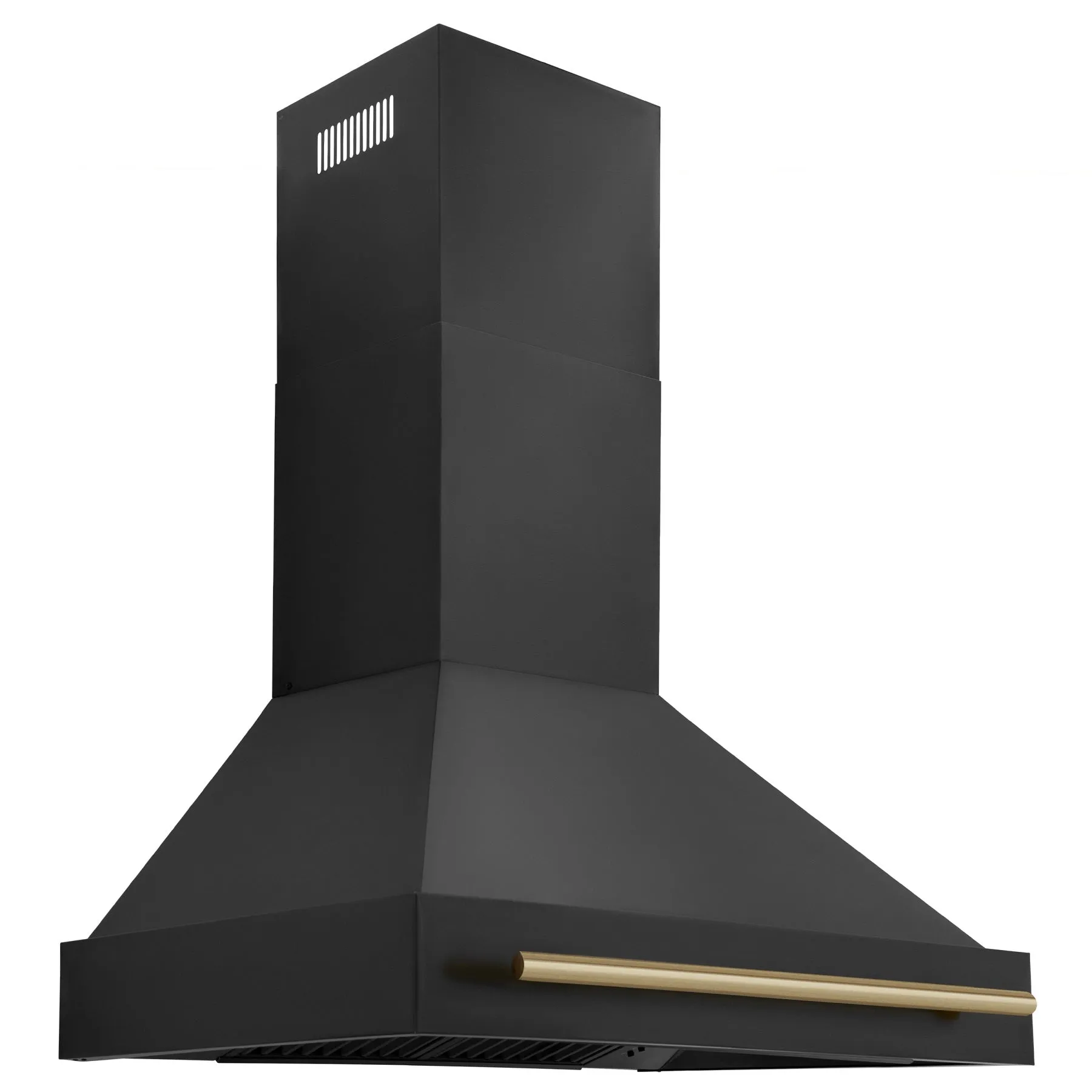 ZLINE 36" Autograph Edition Black Stainless Steel Range Hood with Champagne Bronze Handle (BS655Z-36-CB)