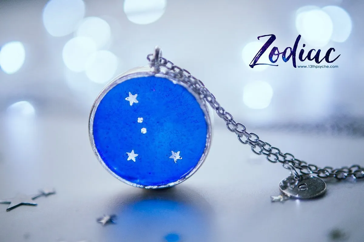 Zodiac jewelry, Cancer constellation necklace