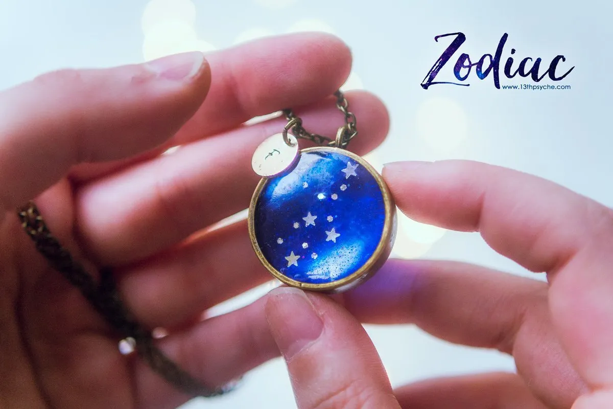 Zodiac jewelry, Virgo constellation necklace