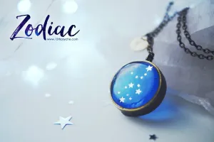 Zodiac jewelry, Virgo constellation necklace