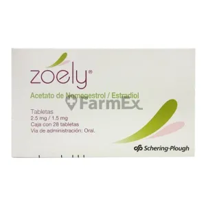 Zoely 2,5 / 1,5 mg x 28 comprimidos susc-1 de 3 meses