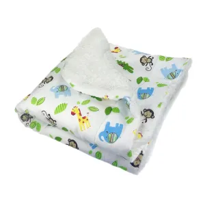 Zoo Animals Flannel Dog Blanket