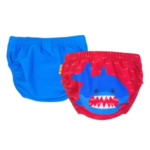 ZOOCCHINI - Knit Swim Diaper 2 Pc Set - Shark - 6-12M