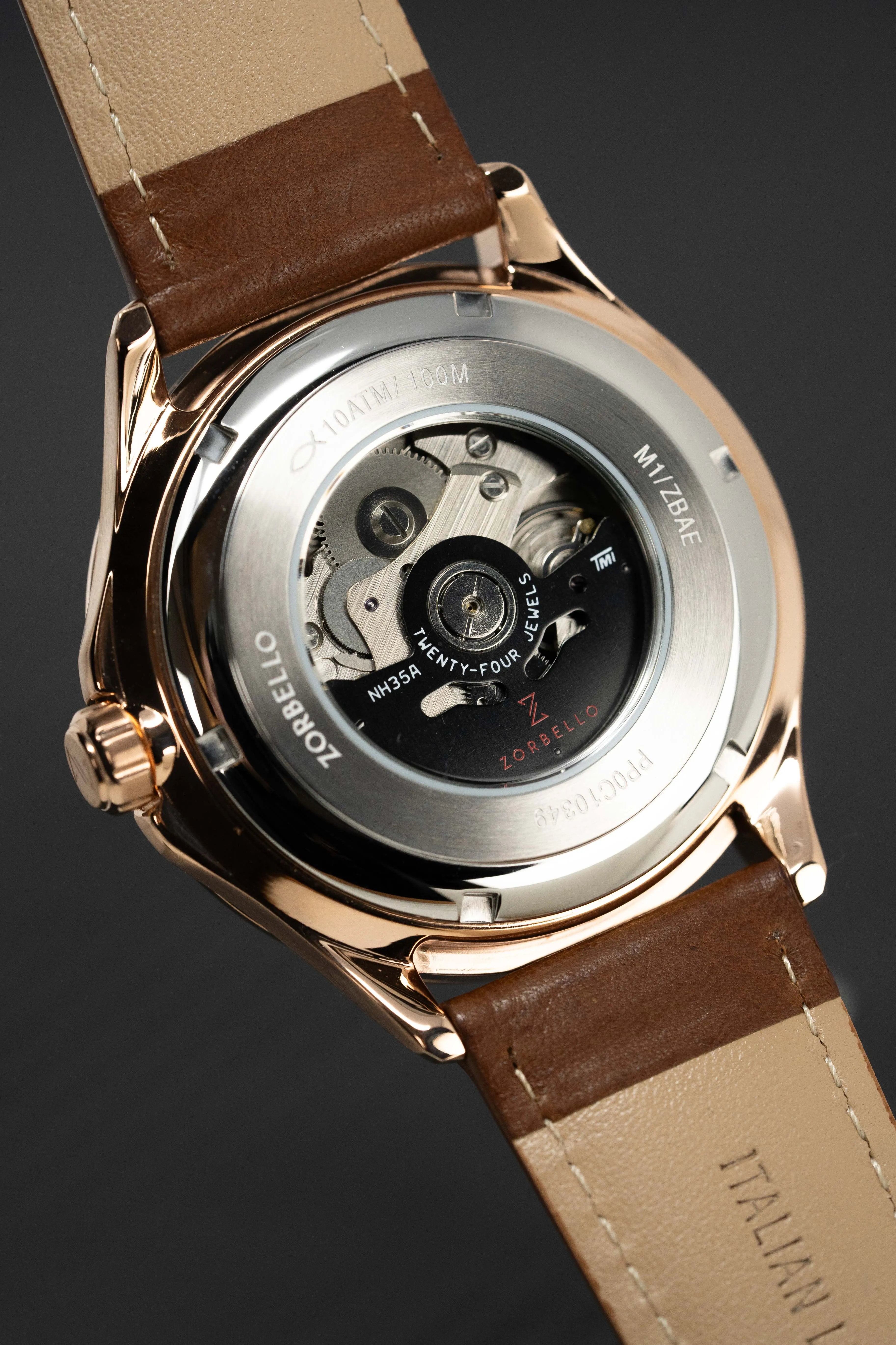 Zorbello Mechanical Watch M1 Series Brown LumiNova® ZBAE001