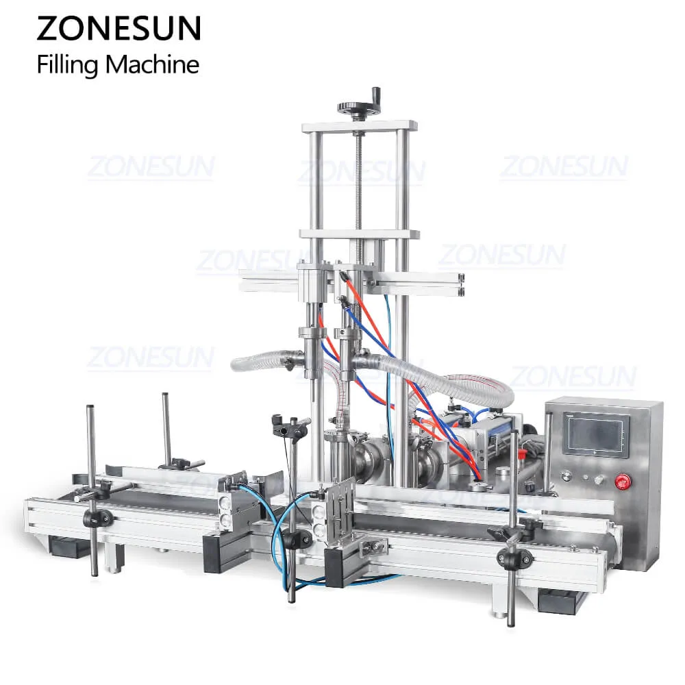 ZS-DTYT2 Automatic Ketchup Peanut Butter Face Cream Jam Bottle Piston Pump Honey Thick Liquid Paste Filling Machine