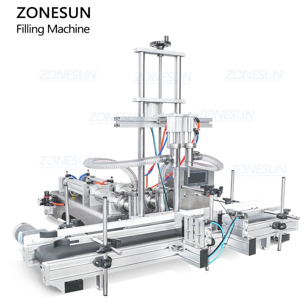 ZS-DTYT2 Automatic Ketchup Peanut Butter Face Cream Jam Bottle Piston Pump Honey Thick Liquid Paste Filling Machine