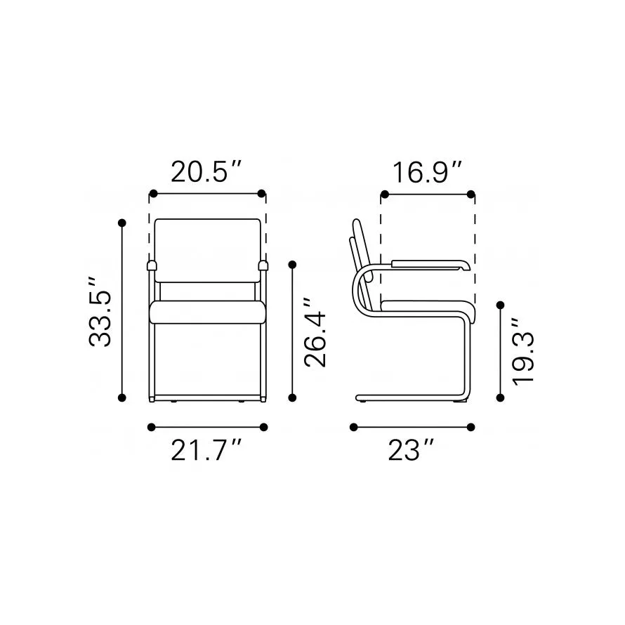 Zuo Father Dining Arm Chair - Set of 2